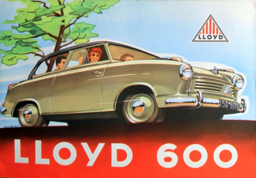 Lloyd 600 Modelprogram 1955 Carbrochure (10130)